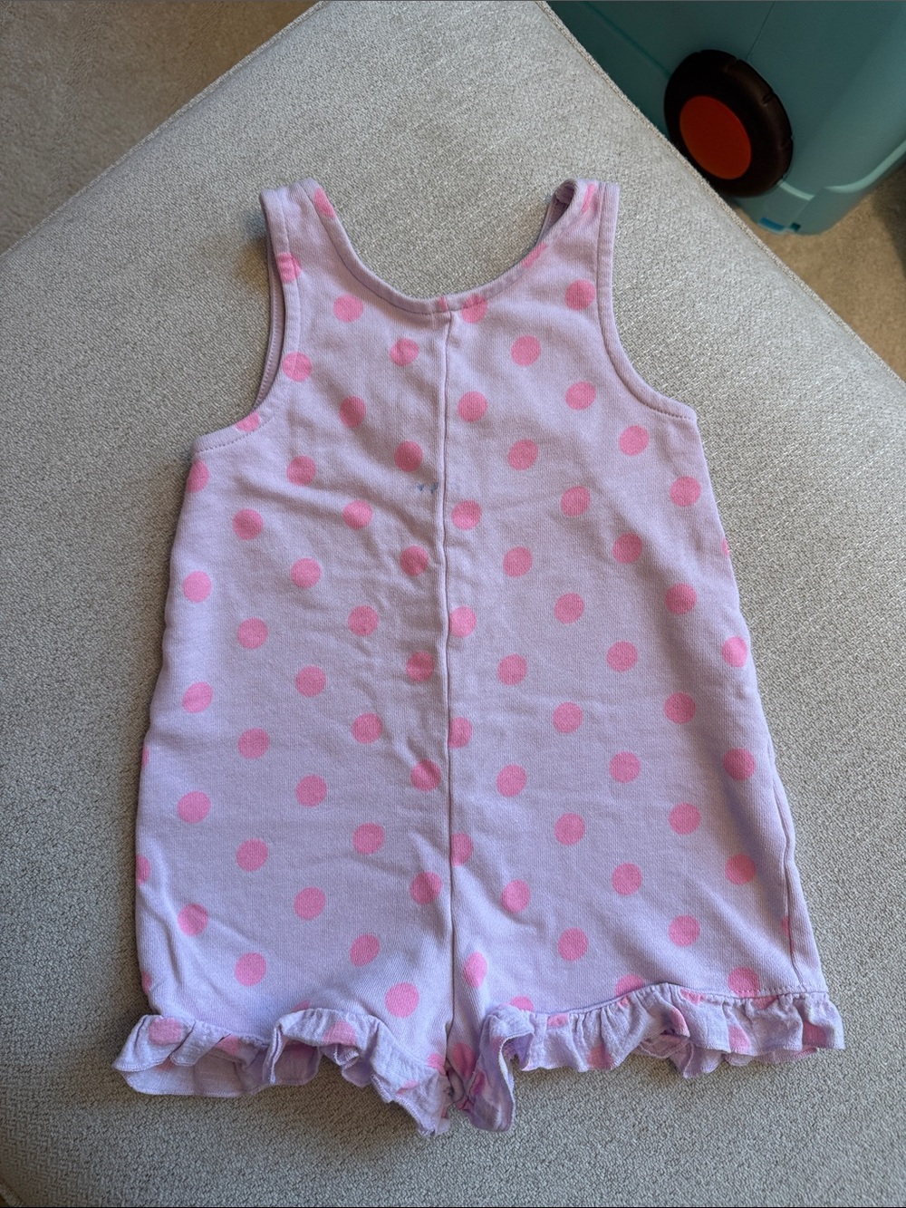 Zara Pink Polka Dot Ruffle Hem Romper